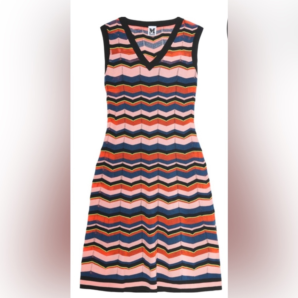 Missoni Multicolor Chevron Mini Dress SIZE 46
